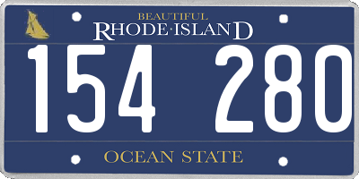 RI license plate 154280
