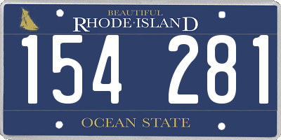 RI license plate 154281