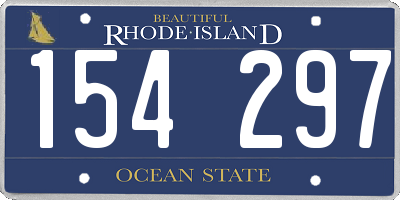 RI license plate 154297