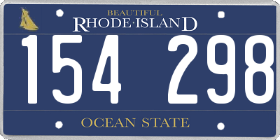 RI license plate 154298