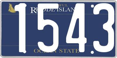 RI license plate 1543