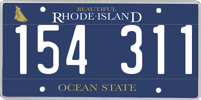 RI license plate 154311