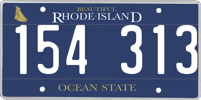 RI license plate 154313