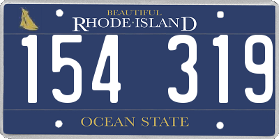 RI license plate 154319