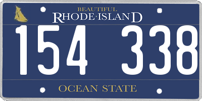 RI license plate 154338