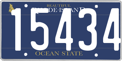 RI license plate 15434
