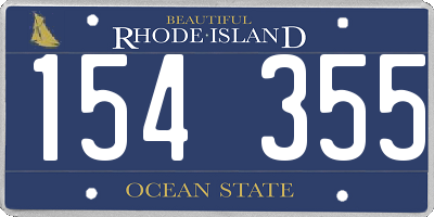 RI license plate 154355