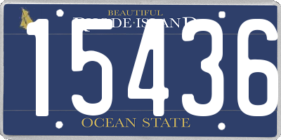 RI license plate 15436