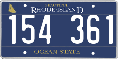 RI license plate 154361