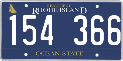 RI license plate 154366