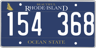RI license plate 154368