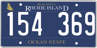 RI license plate 154369