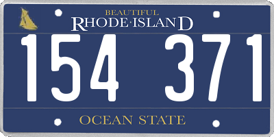 RI license plate 154371