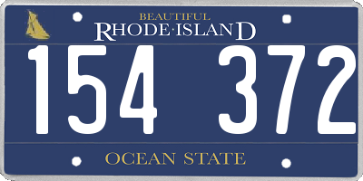 RI license plate 154372