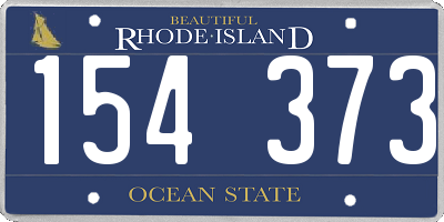 RI license plate 154373