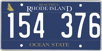 RI license plate 154376