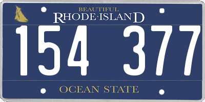 RI license plate 154377