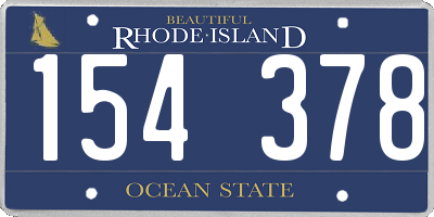 RI license plate 154378