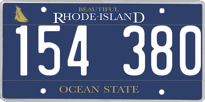 RI license plate 154380