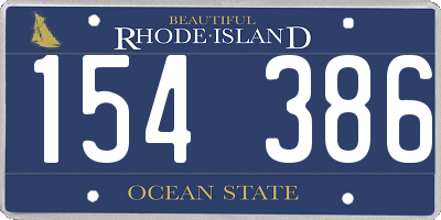 RI license plate 154386
