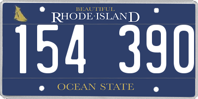 RI license plate 154390
