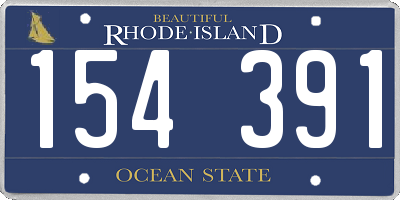 RI license plate 154391