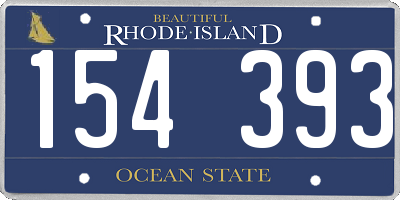 RI license plate 154393