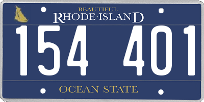 RI license plate 154401
