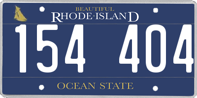 RI license plate 154404