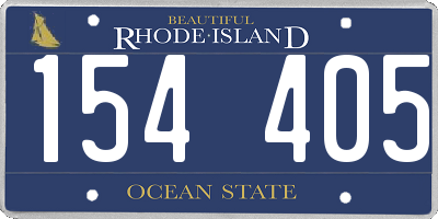 RI license plate 154405