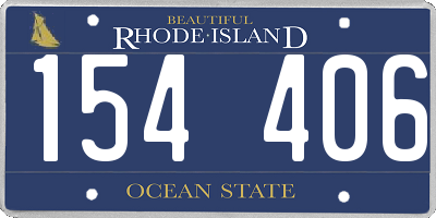 RI license plate 154406