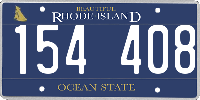 RI license plate 154408