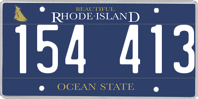 RI license plate 154413