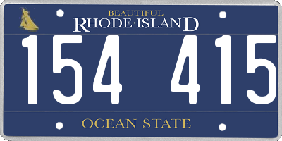RI license plate 154415