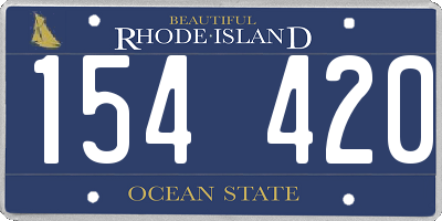 RI license plate 154420