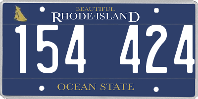 RI license plate 154424