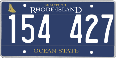RI license plate 154427