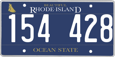 RI license plate 154428