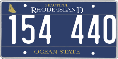 RI license plate 154440