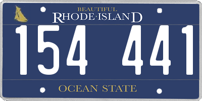RI license plate 154441