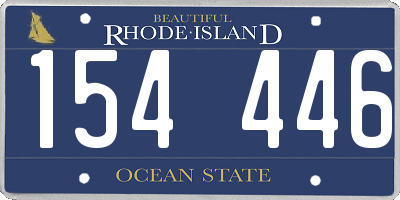 RI license plate 154446