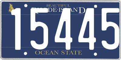 RI license plate 15445