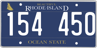 RI license plate 154450