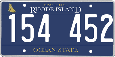 RI license plate 154452