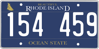 RI license plate 154459