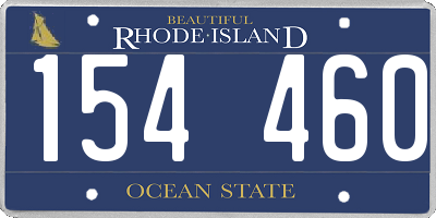 RI license plate 154460