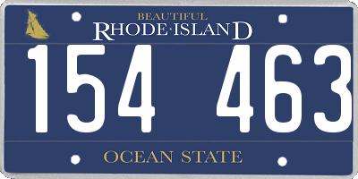 RI license plate 154463
