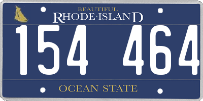RI license plate 154464