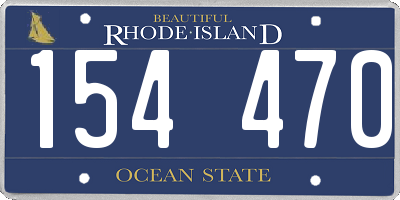 RI license plate 154470