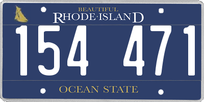 RI license plate 154471